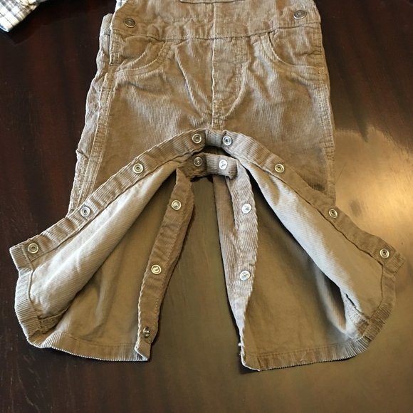 CARTER'S Corduroy Overalls with Coordinating Shirt - Picture 6 of 9